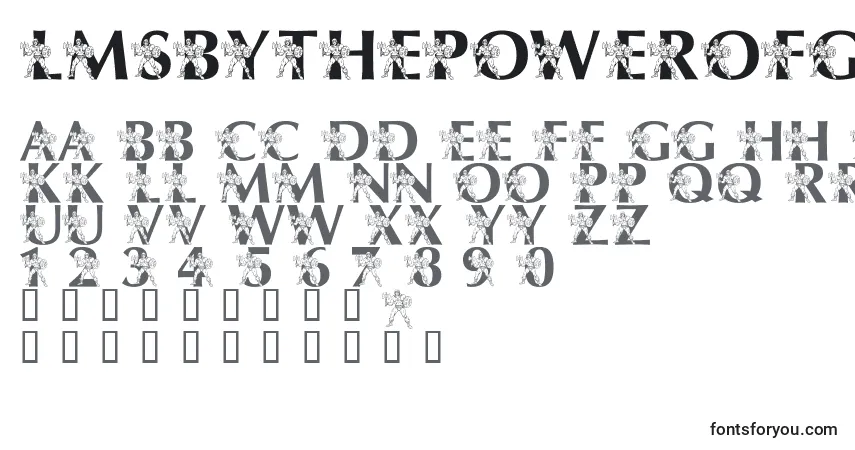 A fonte LmsByThePowerOfGrayskull – alfabeto, números, caracteres especiais