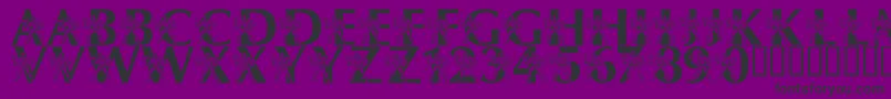 Шрифт LmsByThePowerOfGrayskull – чёрные шрифты на фиолетовом фоне