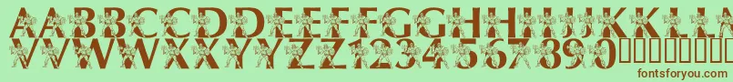LmsByThePowerOfGrayskull Font – Brown Fonts on Green Background