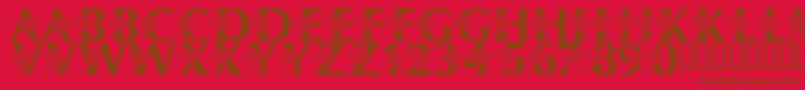 LmsByThePowerOfGrayskull Font – Brown Fonts on Red Background