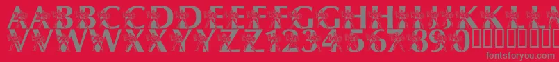LmsByThePowerOfGrayskull Font – Gray Fonts on Red Background