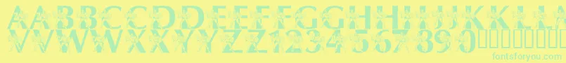 LmsByThePowerOfGrayskull Font – Green Fonts on Yellow Background
