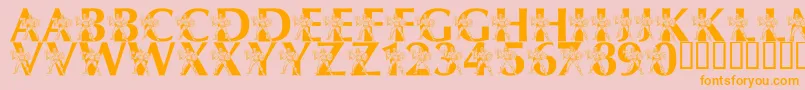 LmsByThePowerOfGrayskull Font – Orange Fonts on Pink Background