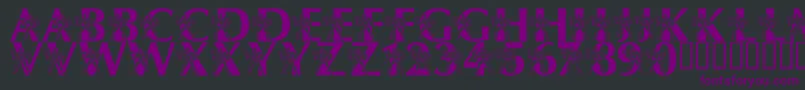LmsByThePowerOfGrayskull-fontti – violetit fontit mustalla taustalla