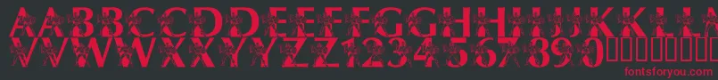Czcionka LmsByThePowerOfGrayskull – czerwone czcionki na czarnym tle