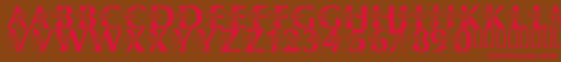 LmsByThePowerOfGrayskull Font – Red Fonts on Brown Background