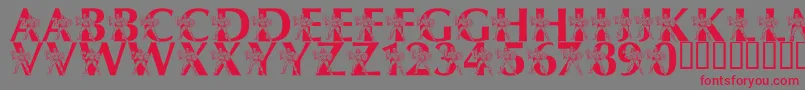 Czcionka LmsByThePowerOfGrayskull – czerwone czcionki na szarym tle