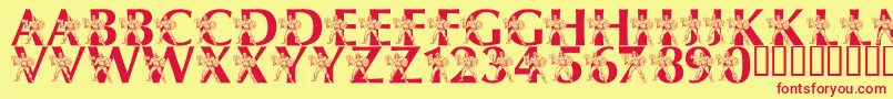 LmsByThePowerOfGrayskull Font – Red Fonts on Yellow Background