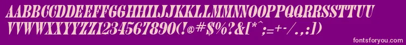 JuliaItalic Font – Pink Fonts on Purple Background