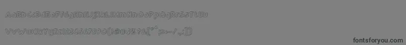 Czcionka RmPlaytime3D – czarne czcionki na szarym tle
