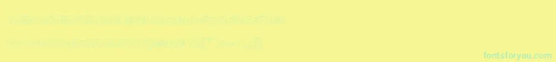 RmPlaytime3D Font – Green Fonts on Yellow Background