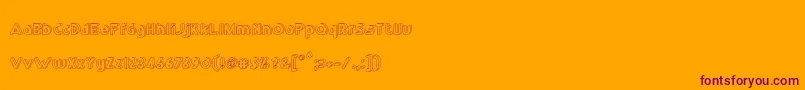 RmPlaytime3D Font – Purple Fonts on Orange Background