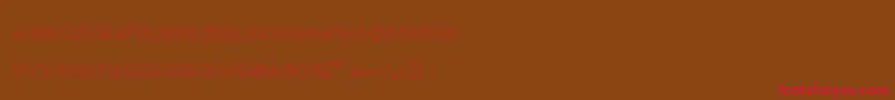 RmPlaytime3D Font – Red Fonts on Brown Background