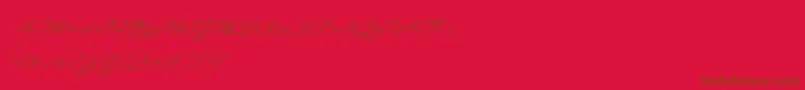 ClaudyaDemo Font – Brown Fonts on Red Background
