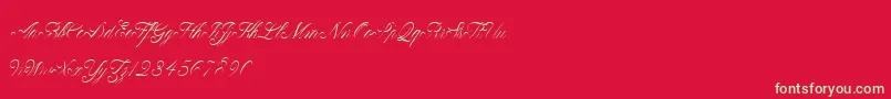ClaudyaDemo Font – Green Fonts on Red Background