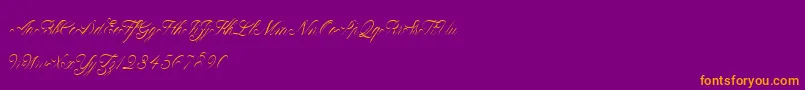 ClaudyaDemo Font – Orange Fonts on Purple Background