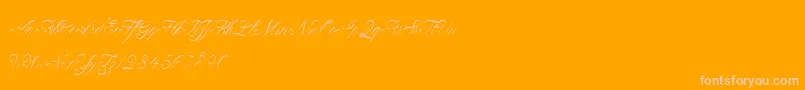 ClaudyaDemo Font – Pink Fonts on Orange Background