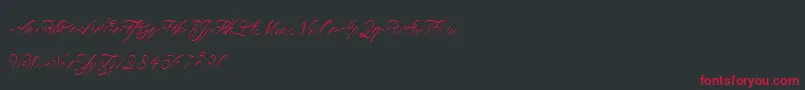 ClaudyaDemo Font – Red Fonts on Black Background
