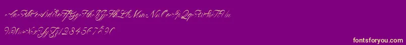ClaudyaDemo Font – Yellow Fonts on Purple Background