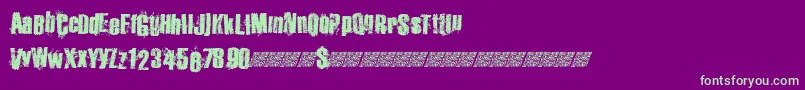 Hipsterbike Font – Green Fonts on Purple Background