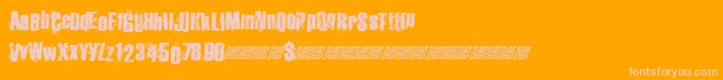 Hipsterbike Font – Pink Fonts on Orange Background