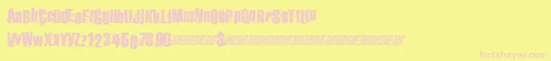 Hipsterbike Font – Pink Fonts on Yellow Background