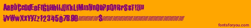 Hipsterbike Font – Purple Fonts on Orange Background