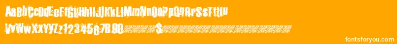 Hipsterbike Font – White Fonts on Orange Background