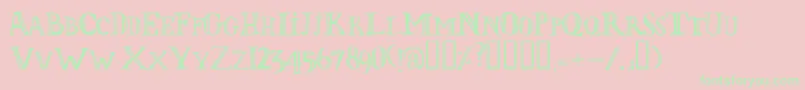 Lolivier Font – Green Fonts on Pink Background