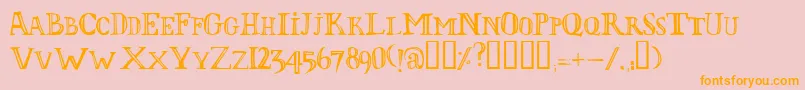 Lolivier Font – Orange Fonts on Pink Background