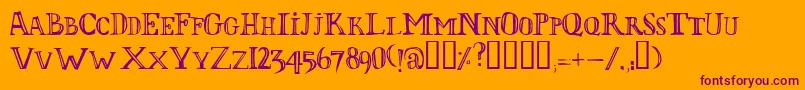 Lolivier Font – Purple Fonts on Orange Background