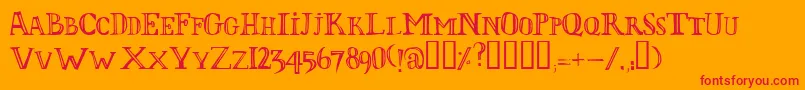 Lolivier Font – Red Fonts on Orange Background