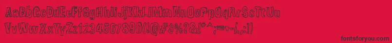 Weirdmoj Font – Black Fonts on Red Background