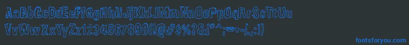 Weirdmoj Font – Blue Fonts on Black Background