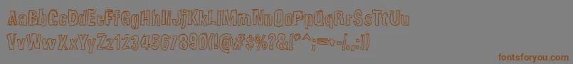 Weirdmoj Font – Brown Fonts on Gray Background