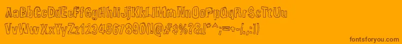 Weirdmoj Font – Brown Fonts on Orange Background