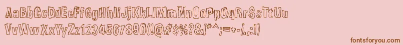 Weirdmoj Font – Brown Fonts on Pink Background