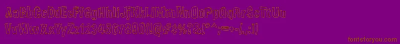 Weirdmoj Font – Brown Fonts on Purple Background
