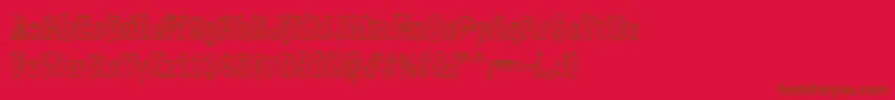 Weirdmoj Font – Brown Fonts on Red Background