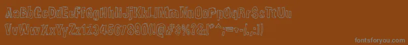 Weirdmoj Font – Gray Fonts on Brown Background