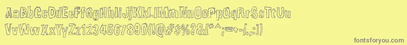 Weirdmoj Font – Gray Fonts on Yellow Background