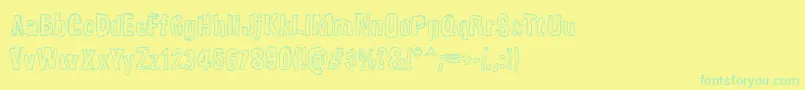 Weirdmoj Font – Green Fonts on Yellow Background
