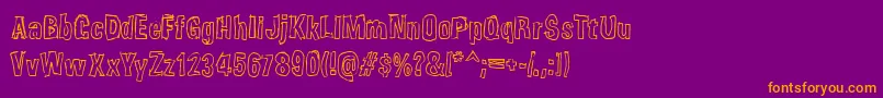 Weirdmoj Font – Orange Fonts on Purple Background
