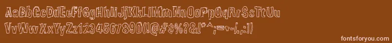 Weirdmoj Font – Pink Fonts on Brown Background