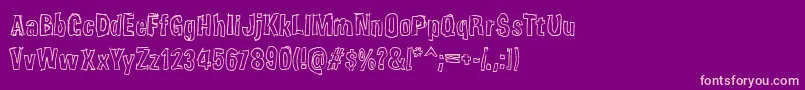 Weirdmoj Font – Pink Fonts on Purple Background
