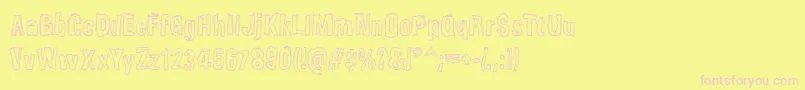 Weirdmoj Font – Pink Fonts on Yellow Background