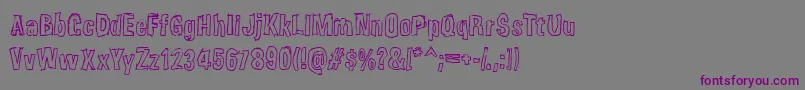 Weirdmoj Font – Purple Fonts on Gray Background