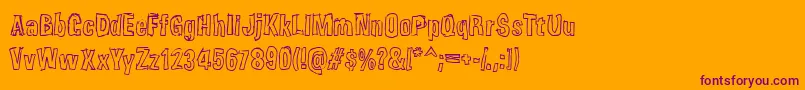Weirdmoj Font – Purple Fonts on Orange Background