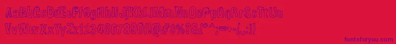 Weirdmoj Font – Purple Fonts on Red Background