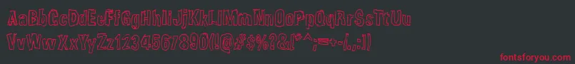 Weirdmoj Font – Red Fonts on Black Background